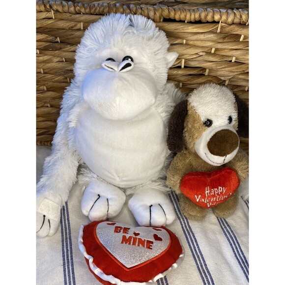 Valentines White Gorilla And Brown Dog Emrad Dandee - Picture 2 of 10